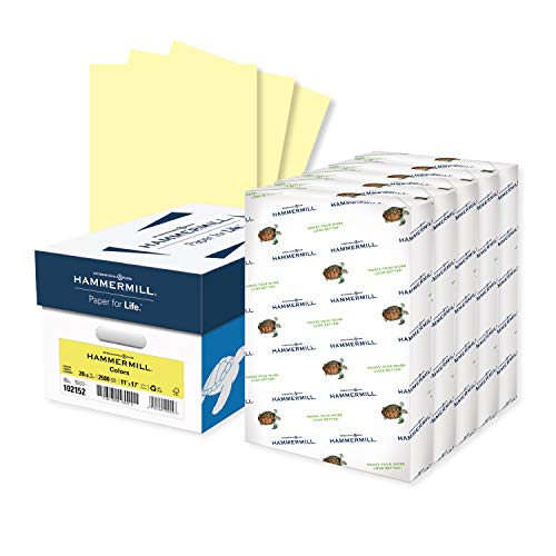 Hammermill Colored Paper, 20 lb Tan Printer Paper, 8.5 x 11-10 Ream (5,000 Sheets) - Made in the USA, Pastel Paper, 102863C