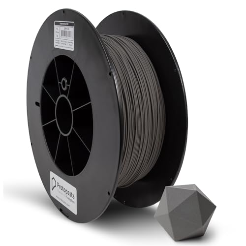 Image of Protopasta Stainless Steel Filled PLA 3D Printer Filament | ProtoPlant Metal-Filled PLA Plastic Printer Filament with 60% Steel | Polish & Patina Friendly Metal Composite Filament | 2kg Metallic Spool