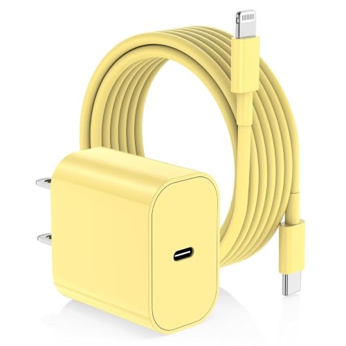 Image of iPhone Fast Charger,Type C Wall Charger Block Plug and 6ft USB C to Lightning Charging Cable Cord Long,Power Adapter Cube Brick Box for Apple iPhone 14 Pro Max /14 Plus /14 /13 /12 Mini /11 /XS Max /XR /iPad