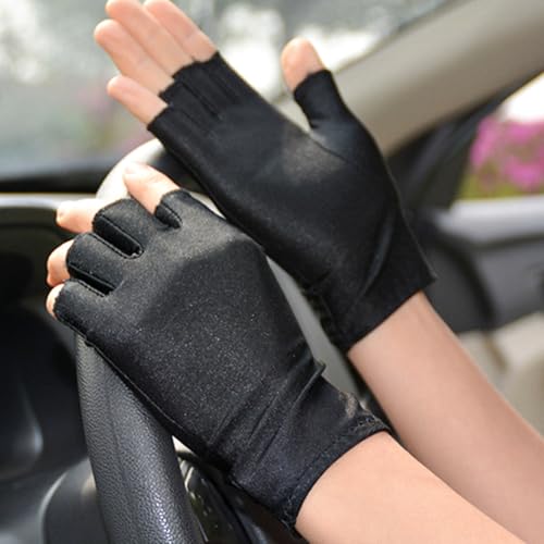 Guantes de protección solar elásticos para evitar quemaduras y resbalones al conducir 5