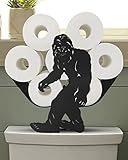 Bigfoot Toilet Paper Storage Ornaments, Funny Metal Bathroom Toilet Paper Holder Stand Statue, Freestanding Art Decor Bathroom Hardware Accessories for Extra 8 Rolls