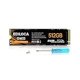 EDILOCA EN605 SSD 512GB PCIe Gen 3.0×4 NVMe1.3 M.2 2280 内蔵型SSD 3D TLC NANDフラッシュ搭載 最大読み込み2150MB/s ノートパソコンとデスクトップパソコン に対応 3年保証 (512GB)