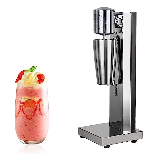 XDAWQP Batidora de Leche, batidora de Leche, batidora de Bebidas de Acero Inoxidable, licuadora eléctrica Comercial para Batidos de Helado con Vaso de 800 ml, velocida