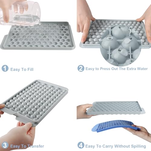 Wibimen Mini Ice Cube Trays, Upgraded Small Ice Cube Trays Easy Release thumb #2
