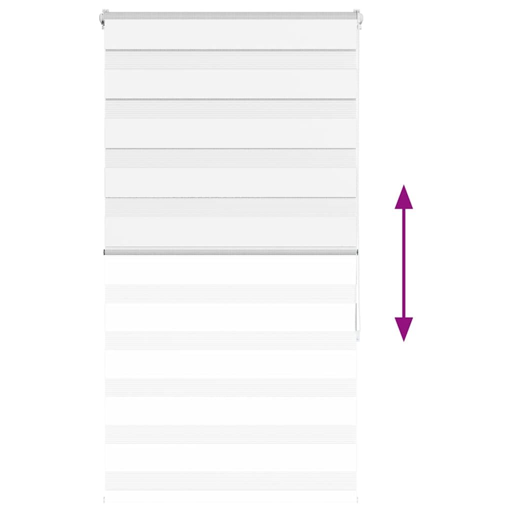 Store enrouleur double blanc 90 x 150 cm avec largeur du tissu 85,9 cm, en polyester, store occultant avec brise-vue, store enrouleur pour fenêtre, store intérieur, store à fixation sans perçage