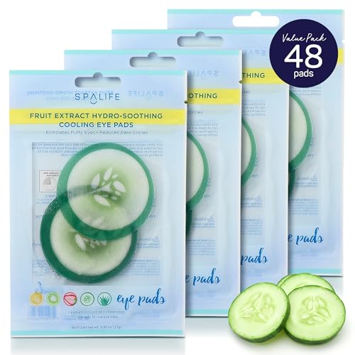 SpaLife Cooling Cucumber Eye Pads | Korean Dark Circles & Puffy Eyes Treatment | Nourishing Cucumber Eye Pads | Eye Mask - Detailed View