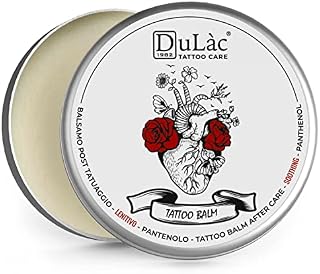 Dulàc TATTOO BALM Natural Ingredients, Tattoo Aftercare Butter Rich in Panthenol (5%), Beeswax, Shea Butter and Soothing Ingredients that Repair, Protect and Moisturize Skin - Made in Italy