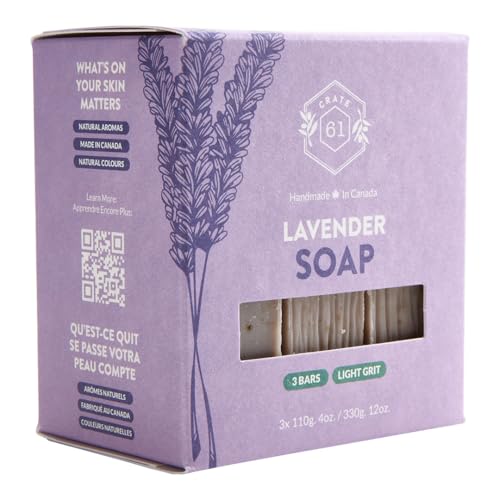 Crate 61 Organics LAVENDER3PK Handmade Vegan Natural Bar Soap Cold Pressed thumb #2