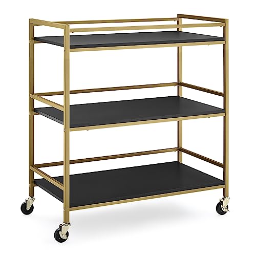 Image of Delta Children Jade Changing Table/Cart, Ebony Melamine/Bronze
