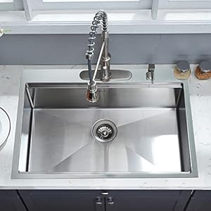 Kitchen Sink, 33 x 22 Drop in Kitchen Sink 16 Gauge Stainless Steel Kitchen Sinks Single Bowl Workstation Sink with Cutting Board Kitchen Sink 33 x 22 Drop in Kitchen Sink 16 Gauge Stainless Steel Kitchen Sinks Single Bowl Workstation Sink with Cutting Board