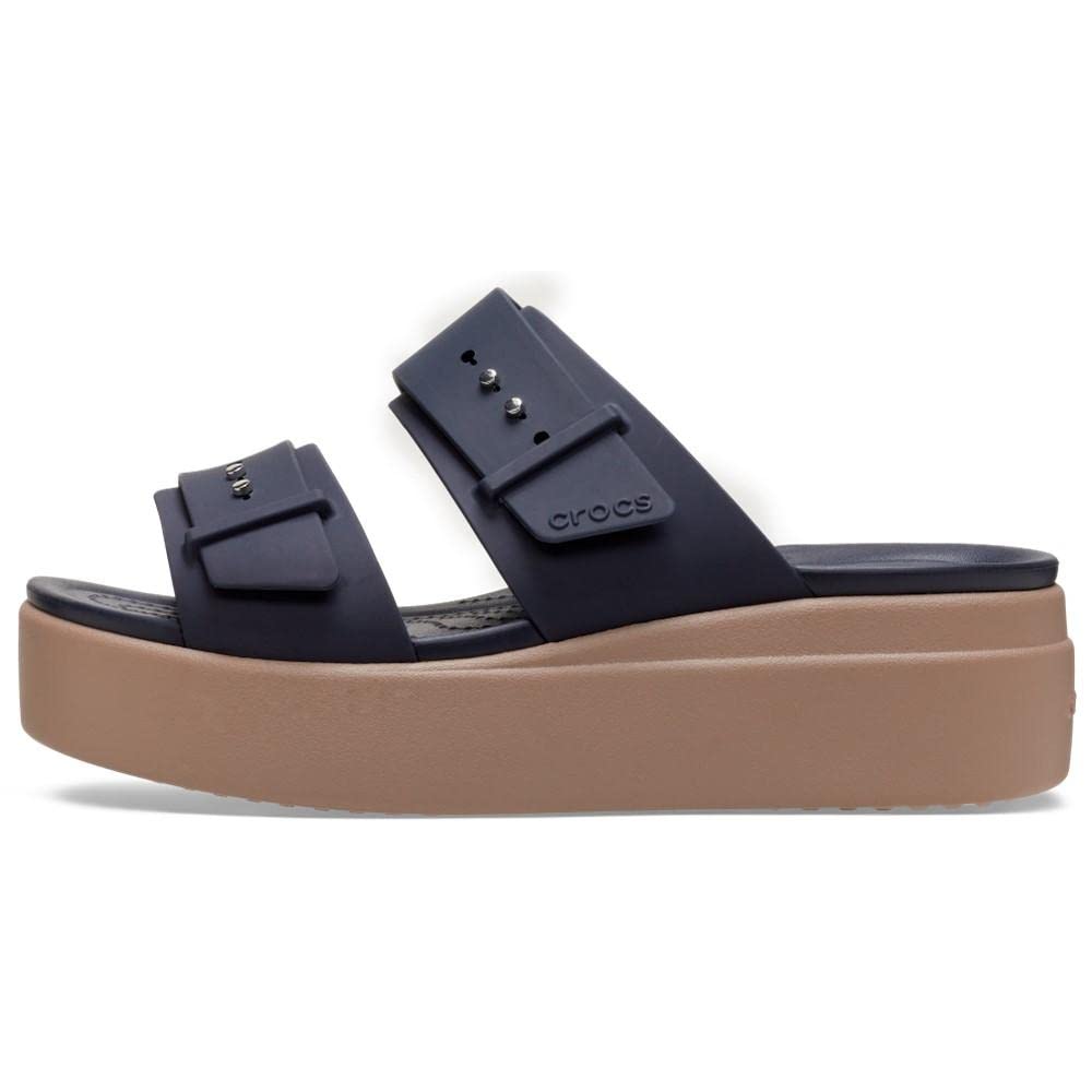 Crocs Brooklyn Buckle Low Wedge, Obstrucción Mujer