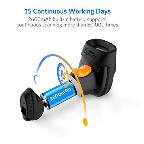 Inateck Barcode Scanner, Wireless Scanner, 2600Mah Battery, 35M Range, Automatic Scanning, Bcst-60 Black #TOP5