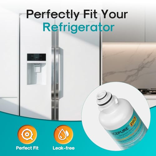Image of ICEPURE PRO BORPLFTR50 Refrigerator Water Filter Replacement for Bosch Ultra Clarity Pro BORPLFTR55, 11032531, 12033030, 12028325, 11025825, B36CT80SNS, B36CL80ENS, WFC100MF, WFS200MF, RA450022, 4PACK