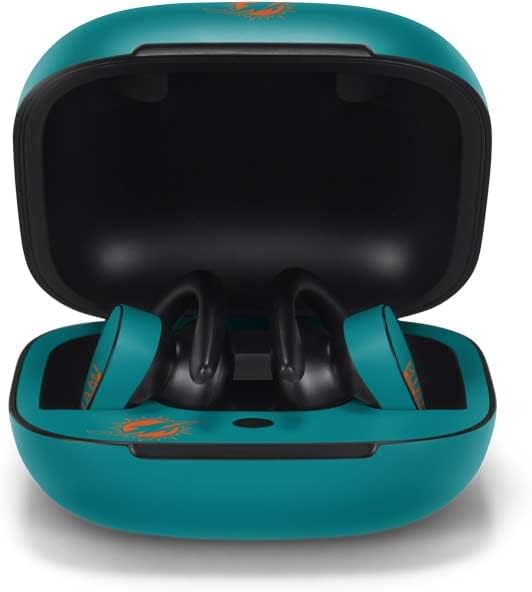 Skinit Decal Audio Skin Compatible with PowerBeats Pro - Officially Licensed NFL Miami Dolphins Teal Performance Series Design