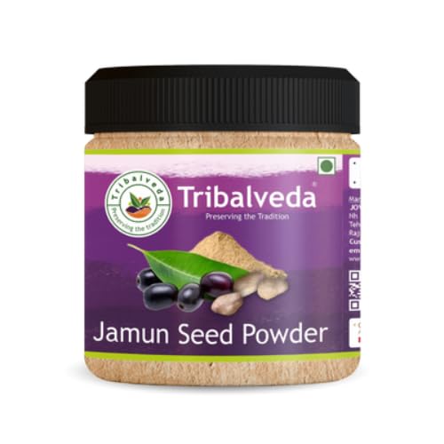 Image of Tribalveda Jamun Seed Powder 250g Each - Pack of 2 (500g Total) | As Seen on Shark Tank | Blood Sugar Support Supplement