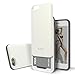 DesignSkin Slider iPhone 6s / 6 Case with Sliding Card Slot Extreme Heavy Duty Bumper Protection with Card Holder 3-Layer Wallet Case Cover for iPhone 6s (2015) / iPhone 6 (2014) - Pearl White