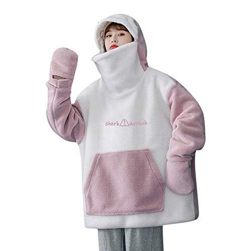 ZS ZHISHANG Unisex Hoodies Shark Winter Loose Sweatshirt Hooded Pullover Couples Hoodies for Men and Women Gifts Cover