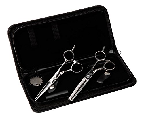 Friseur-Set mit Stahlschere (15,2 cm) und Effilierschere (14,6 cm)
