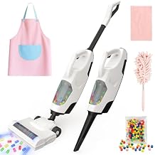 SMILESSKIDDO Kids Vacuum That Really Works - Toddler Toy Vacuum with 2 Nozzles & 5 Cleaning Set Accessories, Sound and Ball Popping Action, Pretend Play Housekeeping Toys Gifts for Girls & Boys