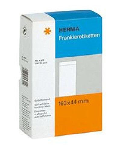 Frankieretiketten 163x44mm ws einzeln m. Abziehlasche