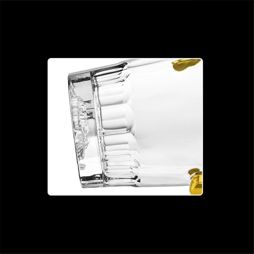 Cubo de Hielo Cubo de Hielo Cristal Personalizado, Cubo for el hogar, Vino, Grano, champán, Adornos Decorativos for Sala Estar Cubo de Hielo frío para Barra(Gold)