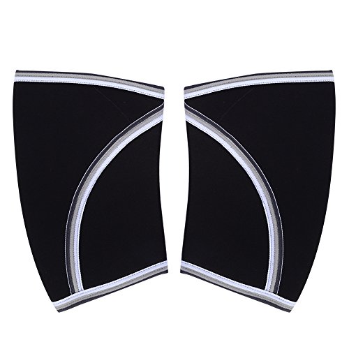 Cyrank Knee Sleeves for Weightlifting, 1 Pair 7mm Thick Knee Sleeve Neoprene Compression Knee Brace for Squats Gym Powerlifting (Black,M)