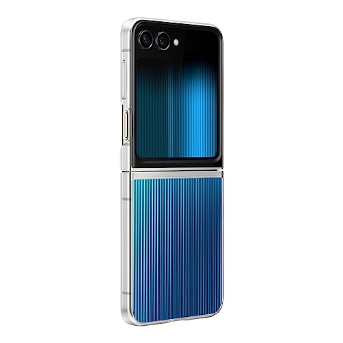 Image of Samsung Silicone Galaxy Z Flip5 Flipsuit Phone Case,Clear Protective Cover With Interchangeable Interactive Cards To Match Cover Screen,Us Version,Ef Zf731Ctegus,Transparent