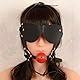 WENTPOL Sex SM Leder Augenbinde Knebel Maulkörbe Maske Kugelknebel Set Fetisch Erotik Augenbinde BDSM Augenmaske Sexy Blindfold Ledermaske Erotik Halbgesichts Maske für Damen Cosplay Maske