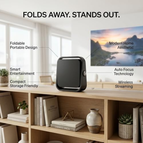 Image of Maizic Smarthome Official Google TV Smart Projector, Native 1080P Full HD, 4K UHD Support, 13000 Lumens, WiFi 6, Bluetooth 5.4, Auto Focus & Auto Keystone, Dust-Free Sealed Engine, 360 Foldable