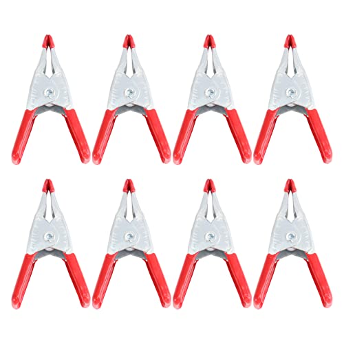 Holibanna 8Pcs Carbon Steel Spring Clamps for Camping Alligator Clips for Tarp Shelter Canopy and Grill Cover Strong Hold Tent Clip for Outdoor Needs