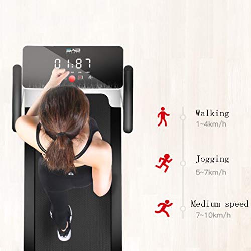 Image of Folding Motorised Treadmill Adjustable Speed LCD Screen Folding Walking Machine for Home and Office