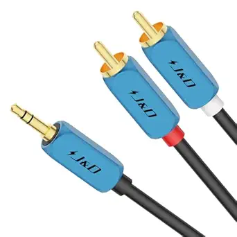 J&D 3.5mm to RCA Audio Cable, 6ft
