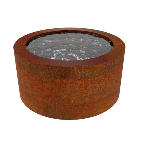 200cm Round Corten Pond - Rotoro Corten Steel Pond - Water Feature - Garden Design
