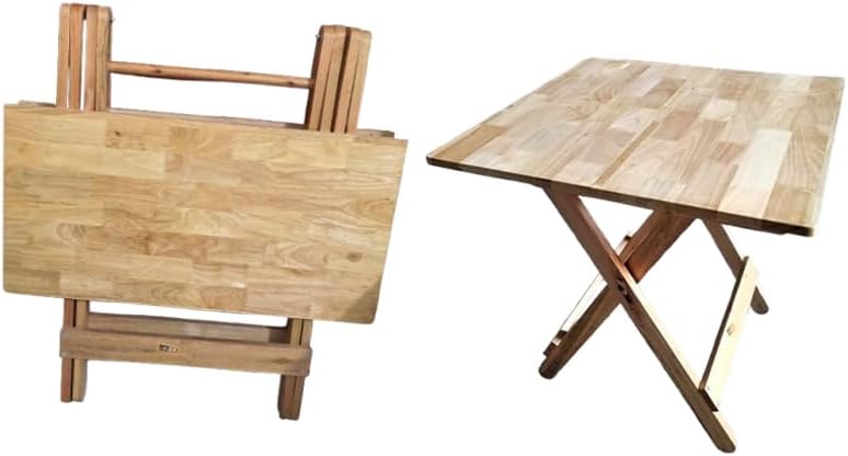 30.7“Solid Wood Folding Dining Table, Multipurpose Square Desk | No Installation, Portable for Indoor Outdoor, Kitchen, Office, Easy Storage & Space Saving