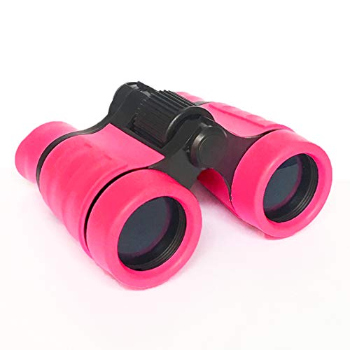 Girls Binoculars for Kids Small Pocket Binoculars Toys Portable Compact Shock Proof Binoculars Gifts for Girls Age 3-12 Best Christmas Birthday Presents Party Favors for Kids (Pink)