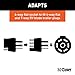 CURT 57672 Dual-Output 4-Way Flat Vehicle-Side to 7-Way RV Blade Trailer Wiring Adapter
