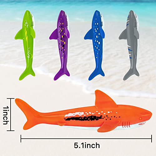 Yhmall Underwater Diving Toys Shark Pool Torpedo Toys Swimming Throwing Torpedo Bandits Small Water Rockets Training Dive Toys For Learning To Swim 5 Pack #TOP1