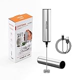 GRIFEMA Mousseur à Lait électrique, Mousseur a Lait Rechargeable, 13 000 tr/min, Milk Frother, Sans BPA, Facile à Nettoyer, Ergonomique, Mini Fouet Electrique pour Café, Latte, Cappuccino, Matcha