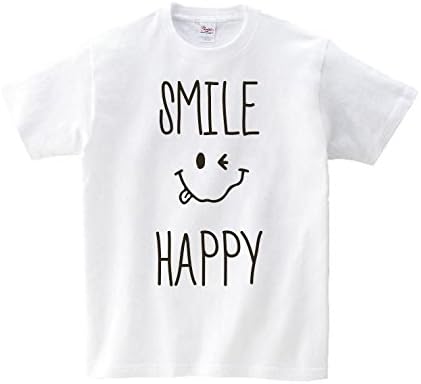 Amazon _ [chatte noir] Tシャツ メンズ 半袖 おしゃれ ニコちゃん スマイル ハッピー クルーネック Uネック ユニセックス 男女兼用 プリントTシャツ ホワイト L _ Tシャツ・カットソー 通販