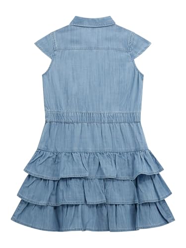 GUESS Girls' Short Sleeve Lyocell Denim Dress2