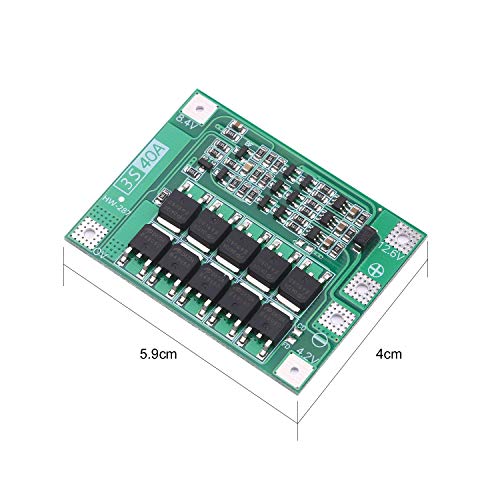 OWSOO Placa de proteção de bateria de íon de lítio série 3 11.1V 12.6V 40A Placa de proteção de célu