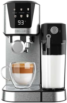 Cecotec Cafetera Semiautomática Power Espresso 20 Cream, 20 Bares, Calentamiento por Thermoblock, Apta para Café molido, Espresso, Cappuccino y Latte,...