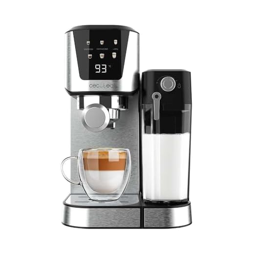 Elettrodomestici Cecotec Macchina da Caffè Semiautomatica Power Espresso 20 Cream. 1350W, Semiautomatica, 20 Bar, Thermoblock, Serbatoio Latte 700ml, Serbatoio Acqua 1L, Sistema Force Aroma