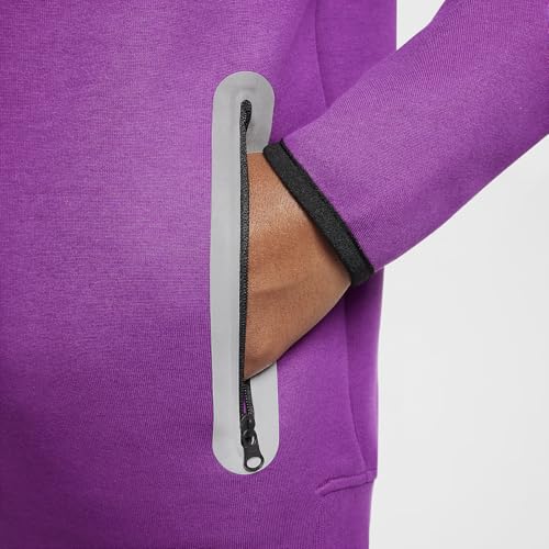 Nike Sportswear Tech Fleece Big Kids' (Boys') Reflective Full-Zip Hoodie (FZ5433-505, Bold Berry)4