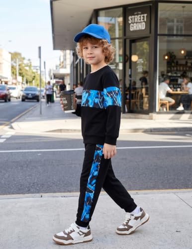 Image of Boys Clothes Boy Outfits 2-Piece Long Sleeve Sweatshirt Tops and Pants Fall Winter Outfits Set 3-14 Years
