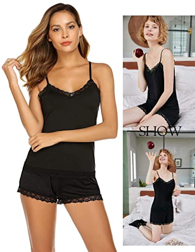 Avidlove Women Cami Pajama Set Modal Sleepwear Lace Trim Short PJ Set with Shorts4