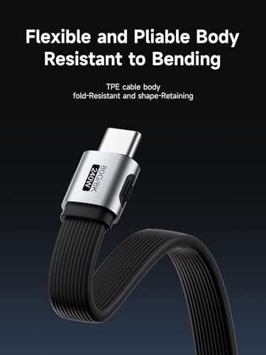 Image of Hagibis USB4 cable, 80Gbps Data Transfer, 240W Fast Charging USB-C Cable, 8K@60Hz USB 4 V2.0 Short Cable for iPhone 17 16 15 Pro Max, iPad Pro, Thunderbolt 5 /4 (Straight, 25cm)