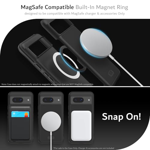 Image of TUDIA MergeGrip Magsafe Compatible for Google Pixel 8 Case - Matte Black