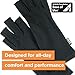 IMAK Brownmed Compression Arthritis Gloves - Fingerless Compression Gloves - Supports Circulation - Black - Small