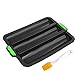 Price comparison product image XINRANFF Baguette Baking Tray Silicone, French Bread Baking Mould with Non Stick Perforated, French Stick Loaf Baking Pan for 3 Baguettes (Grey)